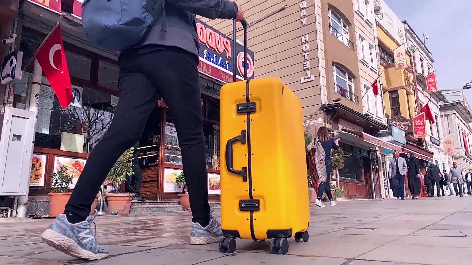 行舍铝框拉杆箱双密码锁行李箱静音万向轮旅行箱男女文艺登机箱 墨绿