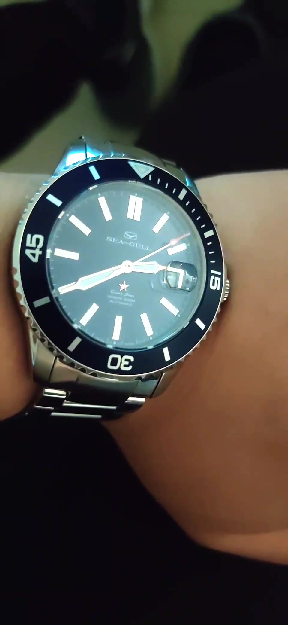 海鸥(seagull)手表 海洋之星系列自动机械男表 200m防水 专属定制礼盒