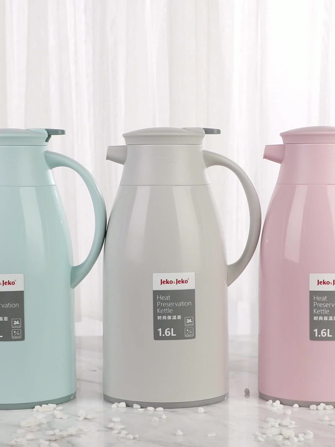 玻璃内胆热水瓶暖水壶小型茶壶开水暖瓶 1l灰色【长效保温】【图片