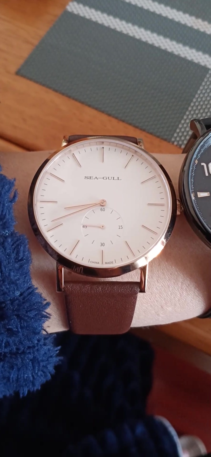 海鸥(seagull)手表 zero系列自动机械男表 小秒盘 学生腕表 519.12.