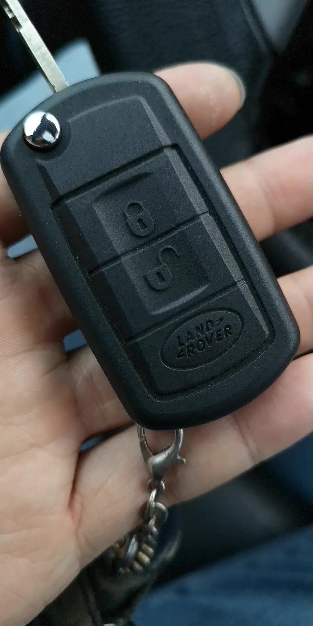 适用揽胜老款运动版折叠钥匙壳 路虎遥控器纽扣电池 路虎钥匙 折叠壳