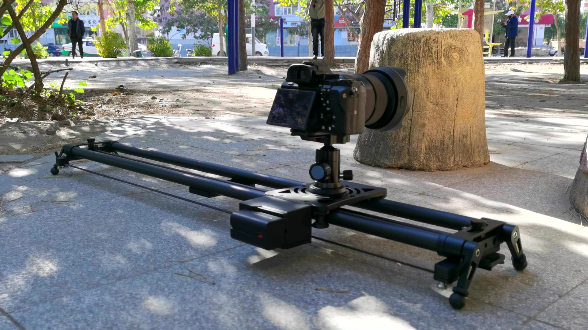 轻装时代碳纤维跟追焦电动滑轨单反相机手机轨道影视广告婚庆录像拍