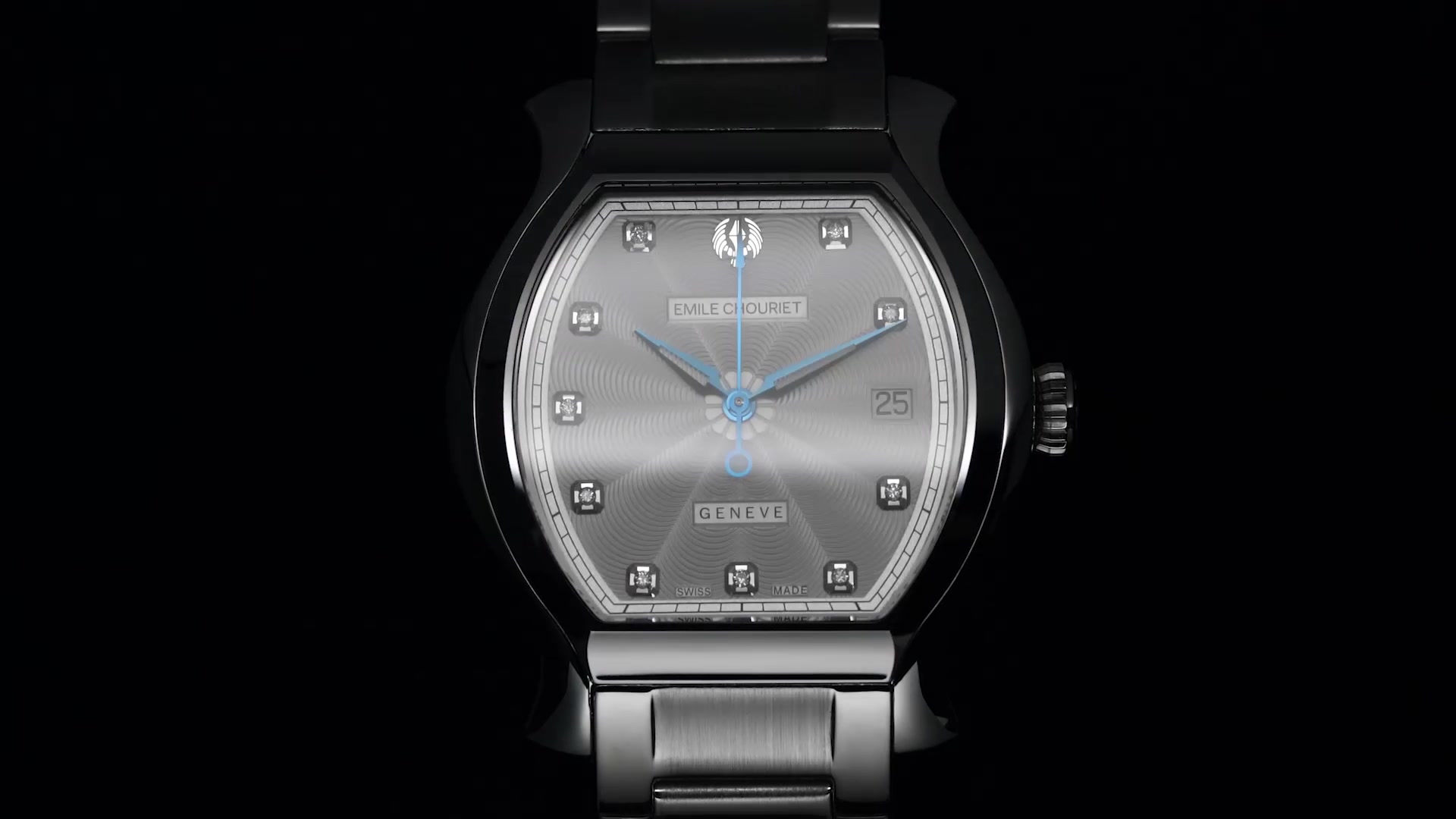艾米龙(emile chouriet)瑞士手表 当代奢华 钻石机械表男表【礼物】送