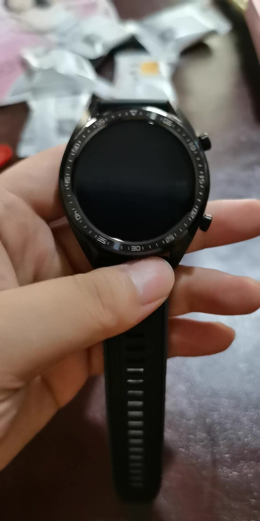 huaweiwatchgt运动版黑色华为手表运动智能手表两周续航实时心率高清