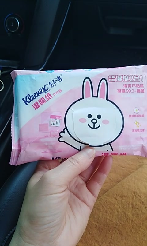 舒洁kleenex 女性湿厕纸24片10包装 擦除99.