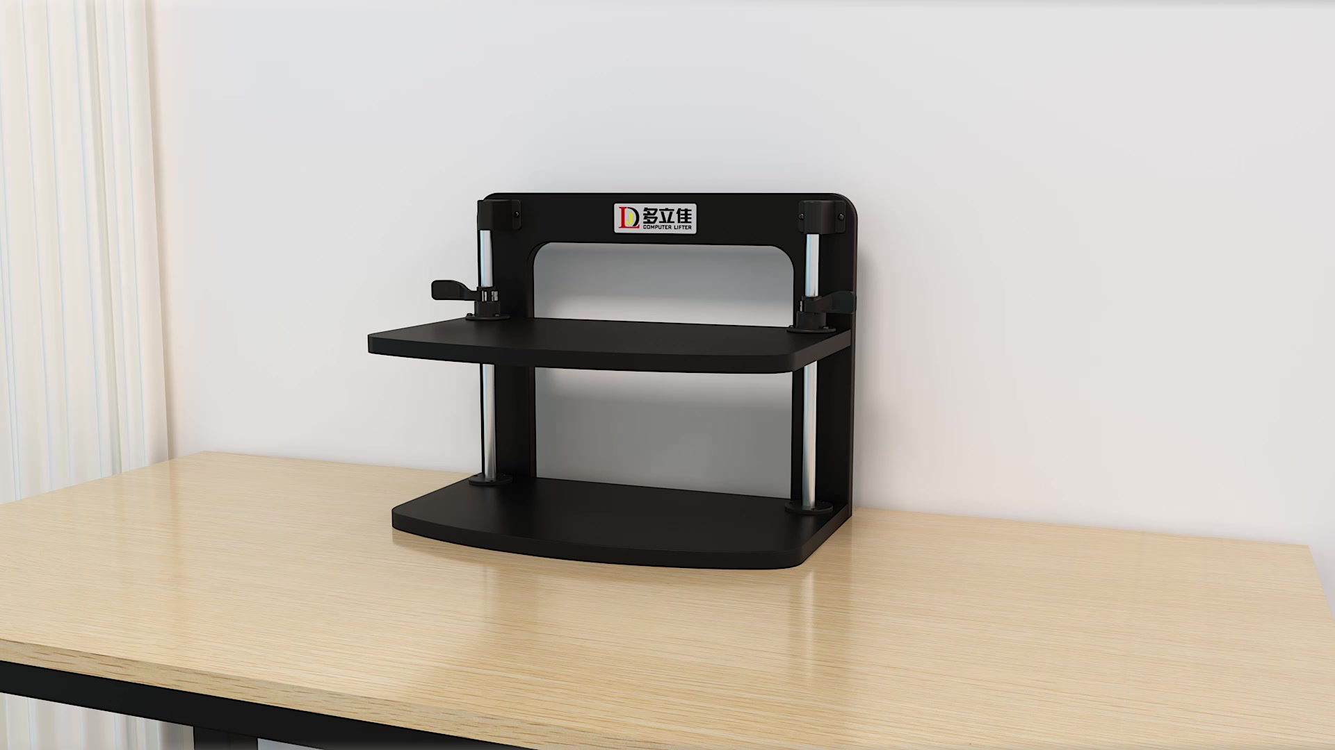 增高支架升降支架办公增高护颈椎桌面托架底座b款白色台式笔记本均可