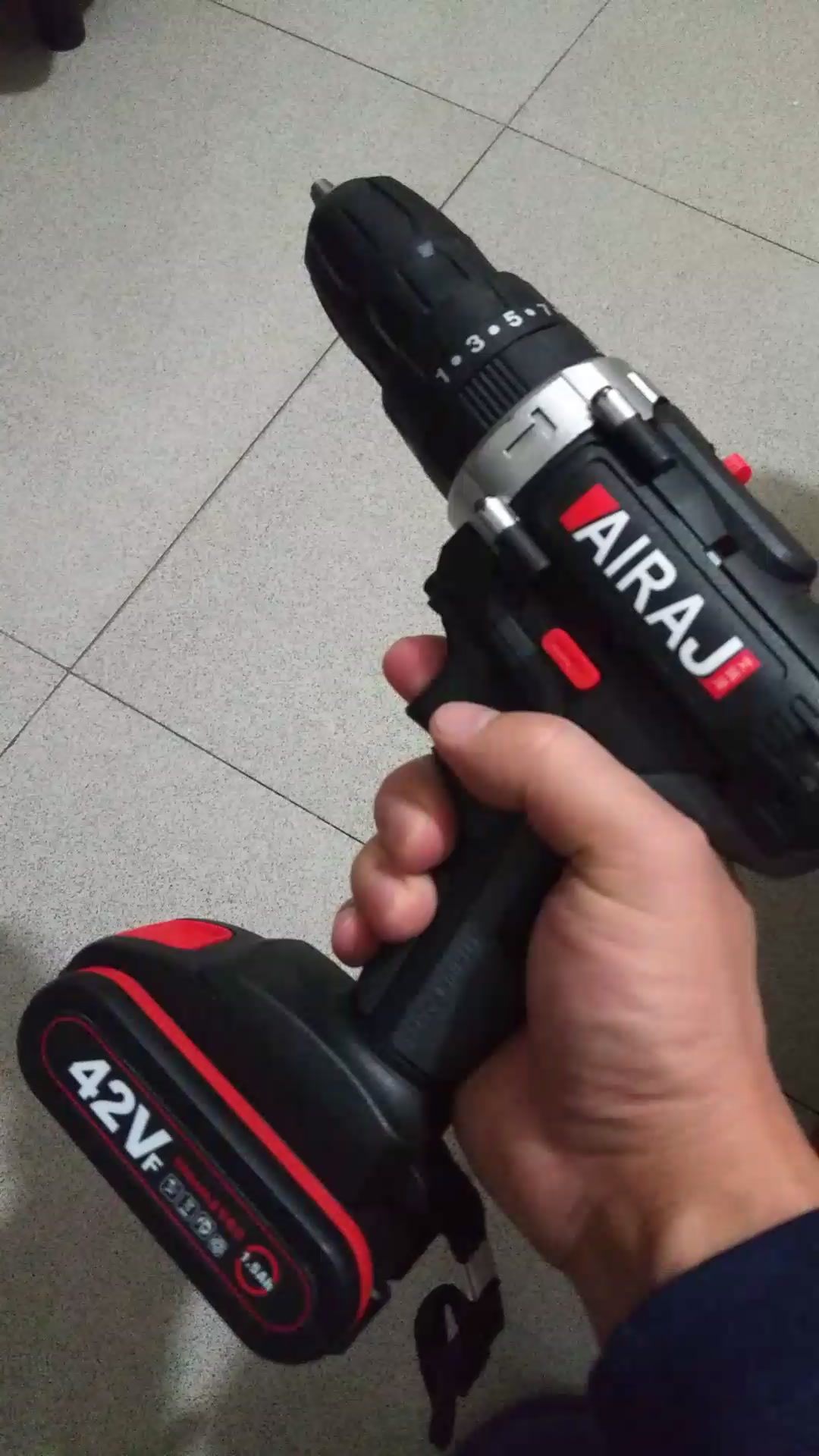 艾瑞泽58vf锂电钻充电式冲击手电钻锂电钻 家用冲击钻锂电转电起子电