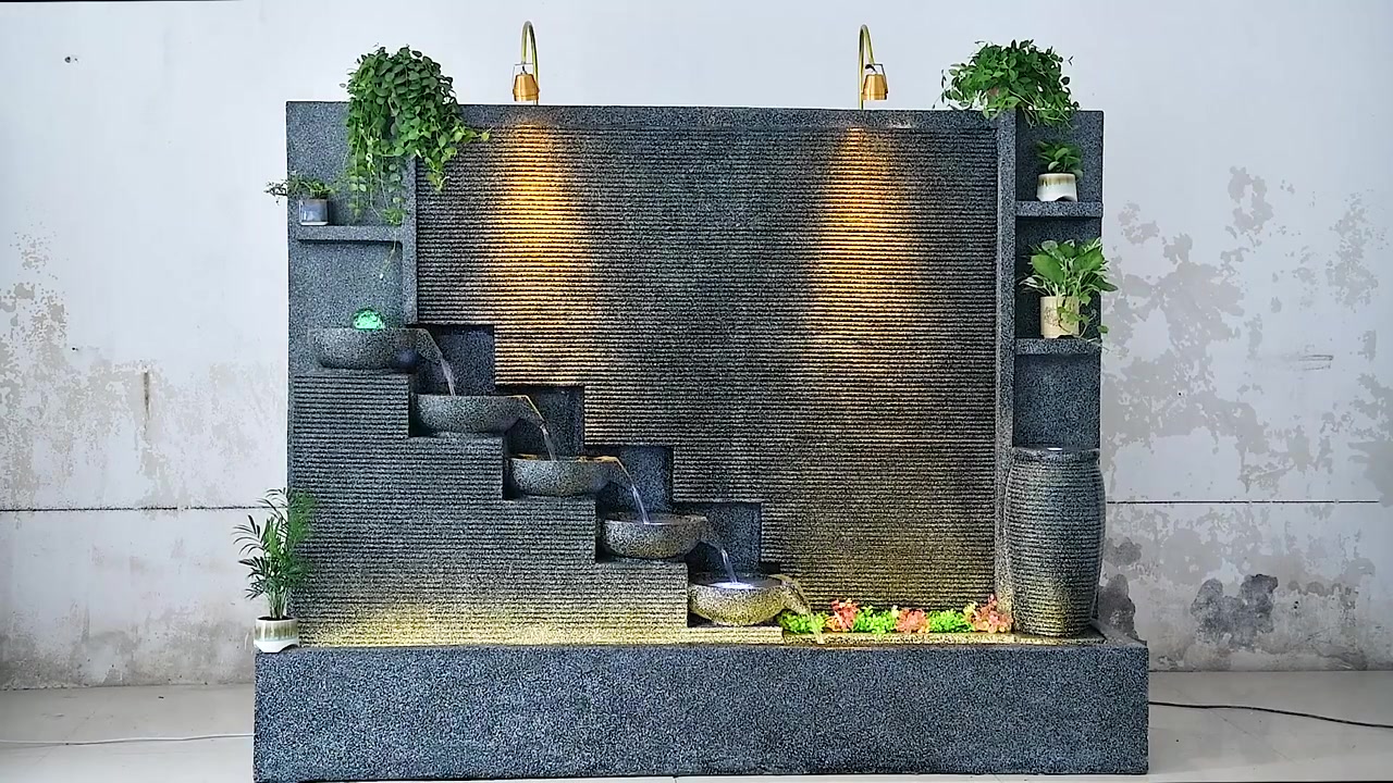 善水源落地水幕墙屏风隔断循环水客厅办公室户外山水景观乔迁开业礼品