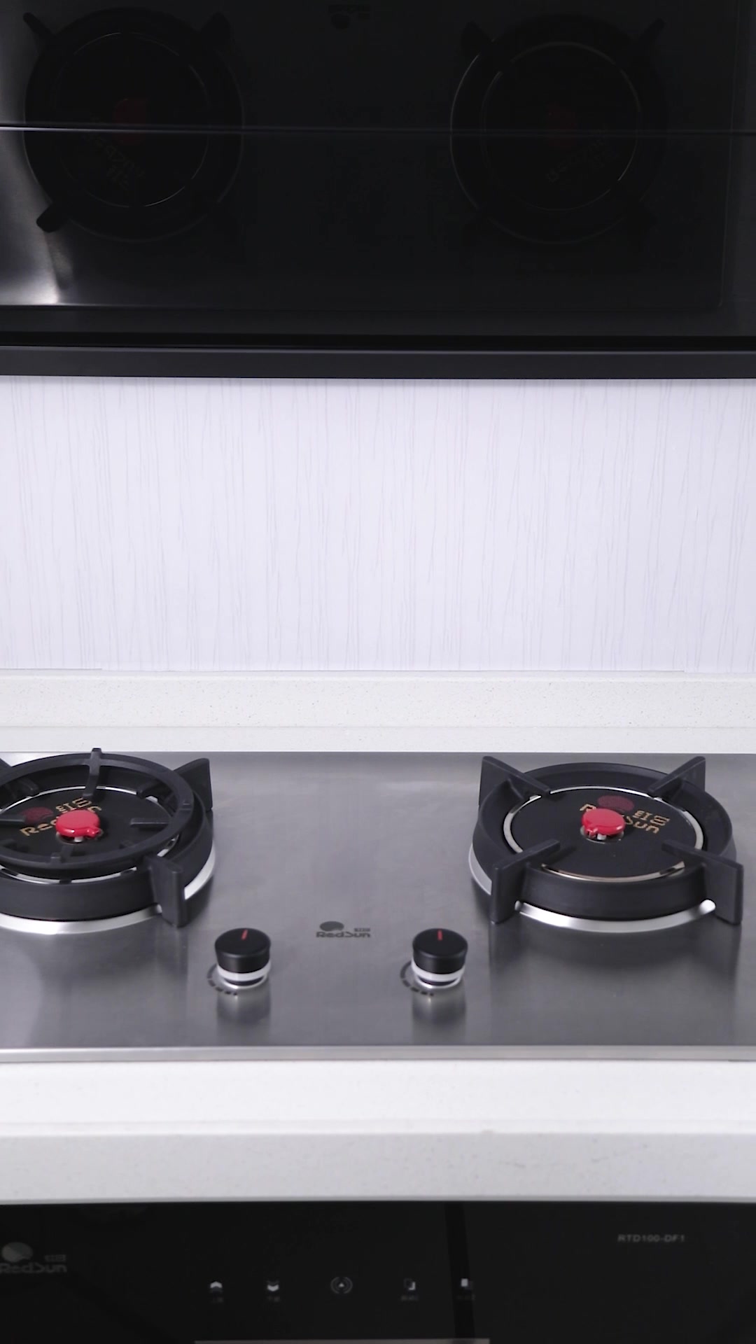 红日(redsun)燃气灶 红外线灶 煤气灶双灶 台式嵌入式不锈钢大火力